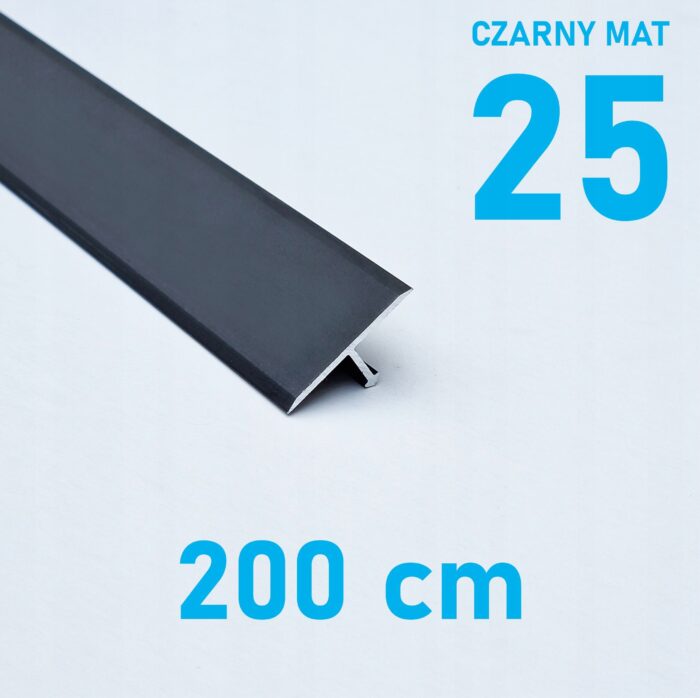 Listwa łącząca progowa TEOWNIK 25mm CZARNY MAT 2m